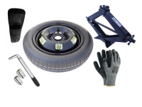 Kit - Roue de secours JEEP AVENGER R16 4x108x65,1 + Clé gola + Cric + House pour cric