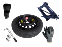 Kit - Roue de secours HYUNDAI i10 I R15 4x100x54,1 + Clé gola + Cric + House pour cric