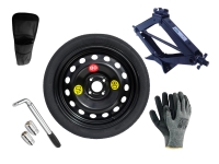 Kit - Roue de secours OPEL ADAM R16 4x100x56,6 + Clé gola + Cric + House pour cric